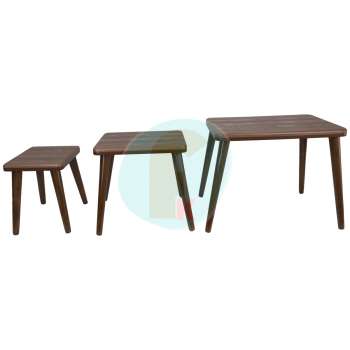 دارای سه عدد میز عسلی دارای سه عدد میز عسلی